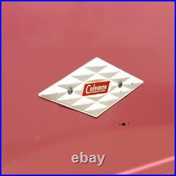 Coleman Pink Cooler Snow Lite Metal Latch With Box Tray Vintage Diamond Logo USA