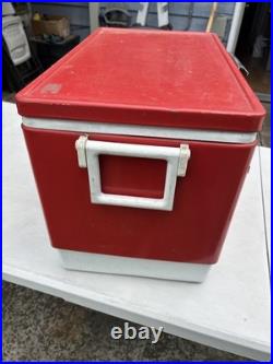 Coleman Red Metal Cooler 1983 Vintage 22 X 14 X 16 High