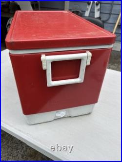Coleman Red Metal Cooler 1983 Vintage 22 X 14 X 16 High