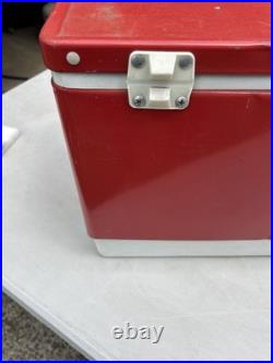 Coleman Red Metal Cooler 1983 Vintage 22 X 14 X 16 High