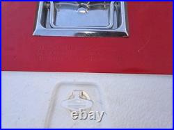 Coleman Red White Metal / Plastic Cooler 1970s / 1980s