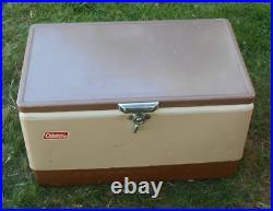 Coleman Snow Lite Cooler VTG Butternut 5254 709 Original Box Tray Steel Handles