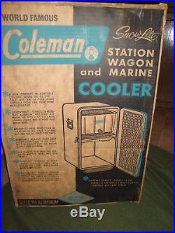 Coleman Snow Lite Station Wagon Marine Upright Cooler Camping In Box 02 Lclm 