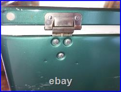 Coleman SnowLite 5255C Vintage Green Metal Handle Cooler Bottle Openers 56 Quart