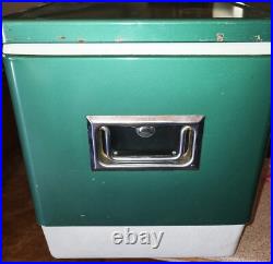 Coleman SnowLite 5255C Vintage Green Metal Handle Cooler Bottle Openers 56 Quart
