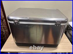 Coleman Stainless Steel Belted Chrome Cooler 54QT. Ice Chest Model 6150 6155