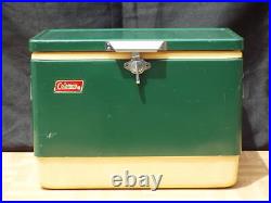 Coleman Steel Belt Snow Light Cooler Box Antique Vintage 1979 Made In USA Used