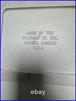 Coleman Steel Belted 40 Qt Cooler Green White Made in USA 1985 Camping