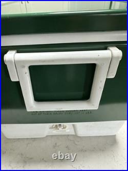 Coleman Steel Belted 40 Qt Cooler Green White Made in USA 1985 Camping