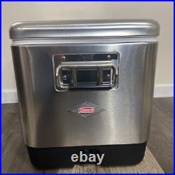 Coleman Steel Belted 6150 6155 54-Quart Cooler Stainless Solaray