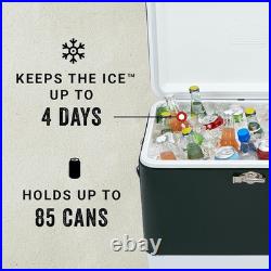 Coleman Vintage 54Qt Steel Belted Cooler, Keeps Ice up to 4 Days, 85-Can Capacit