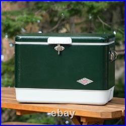 Coleman Vintage 54Qt Steel Belted Cooler, Keeps Ice up to 4 Days, 85-Can Capacit