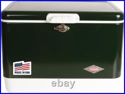 Coleman Vintage 54Qt Steel Belted Cooler, Keeps Ice up to 4 Days, 85-Can Capacit