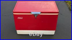 Coleman Vintage Metal Red Large Cooler Ice Chest