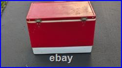 Coleman Vintage Metal Red Large Cooler Ice Chest
