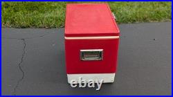 Coleman Vintage Metal Red Large Cooler Ice Chest