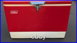 Coleman Vintage Metal Red Large Cooler Ice Chest