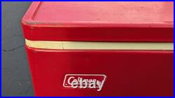Coleman Vintage Metal Red Large Cooler Ice Chest