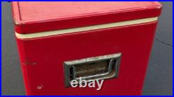 Coleman Vintage Metal Red Large Cooler Ice Chest