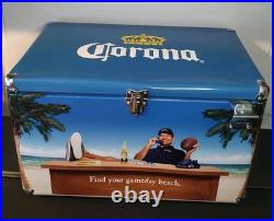 Collectable Tony Romo Corona Metal Ice Chest Cooler Bottle Opener Bar Decor NFL