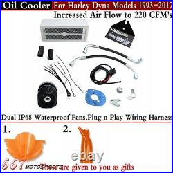 Complete Oil Cooler Oil Filter Adapter System Set For Harley Dyna Fat Bob 93-17