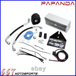 Complete Oil Cooler Oil Filter Adapter System Set For Harley Dyna Fat Bob 93-17