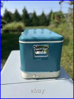 Cooler Ice Chest 27Vintage Large Thermos Light blue Metal