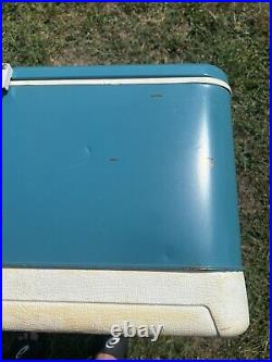 Cooler Ice Chest 27Vintage Large Thermos Light blue Metal