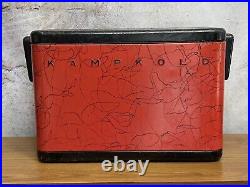 Cooler Kampkold Aluminum Ice Chest Red Black Kamplite Kampkook Vintage WG1