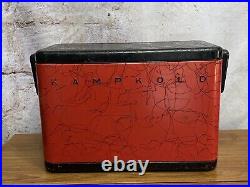 Cooler Kampkold Aluminum Ice Chest Red Black Kamplite Kampkook Vintage WG1