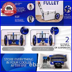 Cooler Wheel Kit for Yeti & RTIC Cooler Carts 12 Inch Wheels & Ratchet Straps