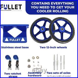 Cooler Wheel Kit for Yeti, RTIC, Igloo and Most Other Brands Cooler Cart Eas