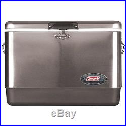 Coolers Coleman 54 Quart Steel Belted Cooler Stainless Steel