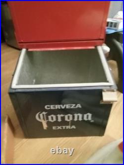 Corona Cooler Vintage Metal Beach Cooler Ice Chest