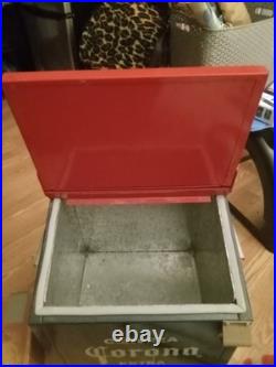 Corona Cooler Vintage Metal Beach Cooler Ice Chest