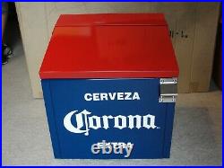 Corona Extra Beer Metal Steel Cooler/ice Chest Opener Blue Red Brand New In Box