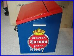 Corona Extra Beer Metal Steel Cooler/ice Chest Opener Blue Red Brand New In Box