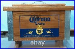 Corona Extra Cerveza Beer SIGN Wood Metal Insulated Cooler 35# 24 bottles case