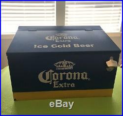 Corona Extra Metal Ice Cooler Beer Chest With Bottle Opener Rare- Preowned