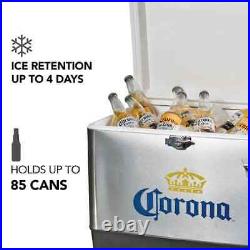 Corona Ice Chest Beverage Cooler With Bottle Opener 51l 54 Qt 85 Can Stainless