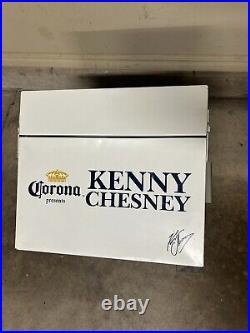 Corona Kenny Chesney Metal Beer Cooler Ice Box Chest Opener Autographed Signed