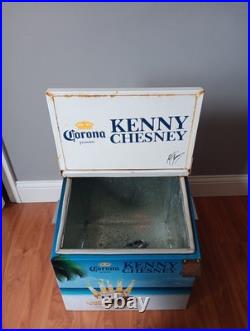 Corona Kenny Chesney Rare Metal Beer Cooler Ice Box Chest Opener With Ice Scoop Corona Kenny Chesney Rare Metal Beer Cooler Ice Box Chest Opener With Ice Scoop