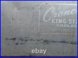 Cronco King Size Cooler Vtg Aluminum Ice chest box 12.5 x 16 x 30