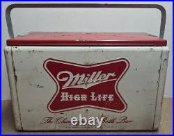 Cronstrom's Miller High Life Beer Metal Picnic Cooler Ice Chest 21
