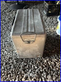 Cronstroms Pepsi Cola Metal Cooler Ice Box Chest Light Blue Logo
