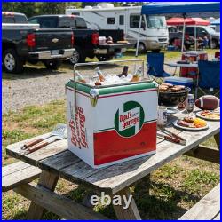 Dad's Garage 14Qt Metal Cooler Box Auto Enthusiast Equipment Camping Tailgating