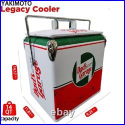 Dad's Garage 14Qt Metal Cooler Box Auto Enthusiast Equipment Camping Tailgating