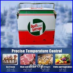 Dad's Garage 14Qt Metal Cooler Box Auto Enthusiast Equipment Camping Tailgating
