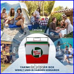 Dad's Garage 14Qt Metal Cooler Box Auto Enthusiast Equipment Camping Tailgating