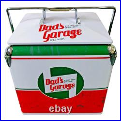 Dad's Garage 14Qt Metal Ice Chest Tailgating BBQ Party Portable Outdoor Cooler